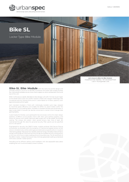 Bike- SL4 Locker Type Bike Module  Data sheet