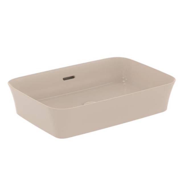 Ipalyss 55 cm 1 taphole Rectangular Vessel Washbasin with overflow