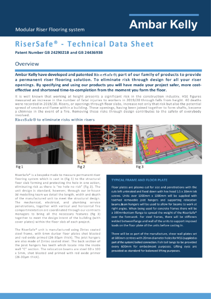 RiserSafe Modular Riser Flooring - Tec Data Sheet