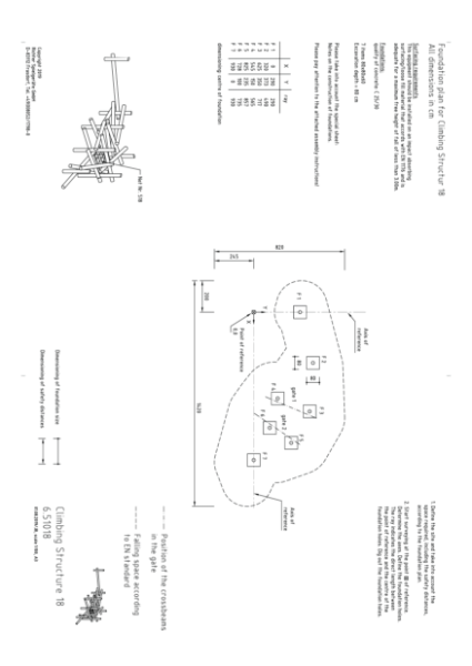 Timberplay Climbing Frames - Climbing Structure 18 - Foundations Instructions