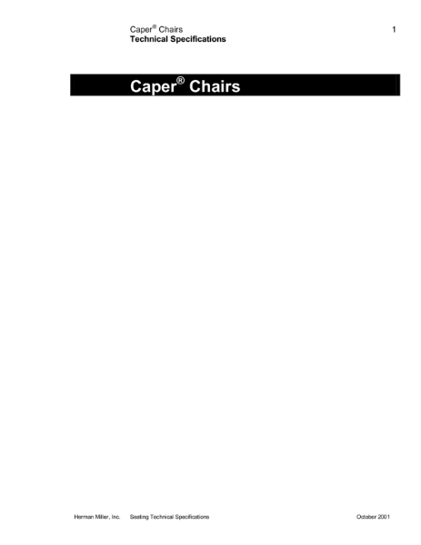 Caper Multipurpose Chair - Technical Specification
