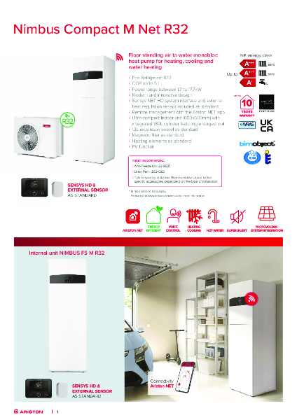 ARISTON Nimbus M COMPACT - Data Sheet