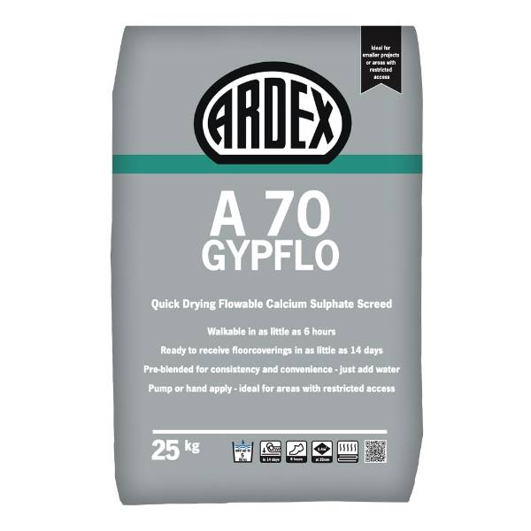 ARDEX A 70 GYPFLO Quick Drying Flowable Calcium Sulphate Screed