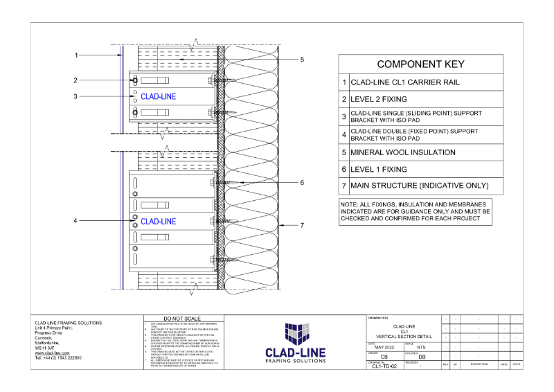 CL1 - Vertical Section Technical Drawing