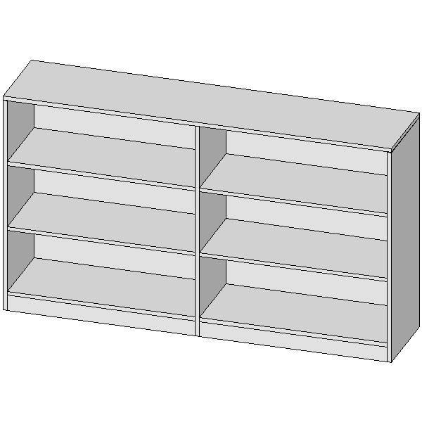 Half Height Double Shelving Unit 