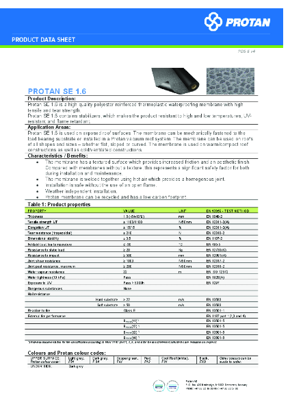 Protan SE 1.6 mm Membrane