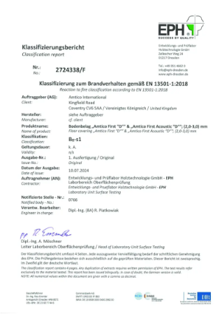 EPH Test Certificate