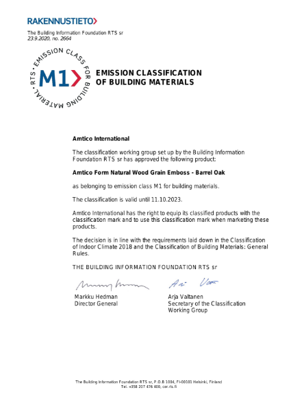 M1 emission classification