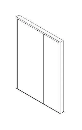 External Unequal Door, Blank Leaf