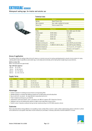 Extoseal Encors Technical Datasheet