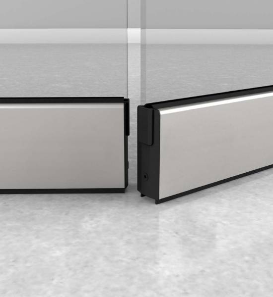 DORMA-Glas TP/TA Easy Safe Door Rails from BM Architectural - Lower Edge Protection for Glass Doors