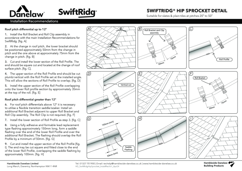 SwiftRidg®/SwiftRidg®+ Hip Sprocket Detail