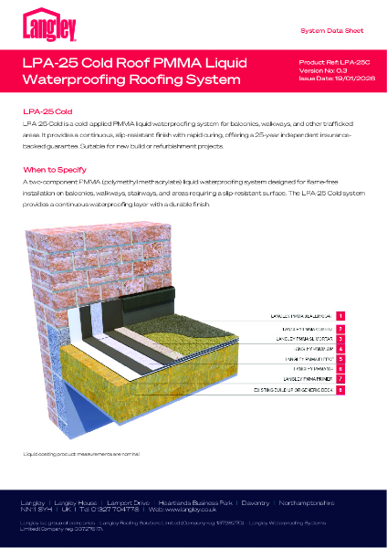 LPA-25 Cold Roof PMMA Liquid Waterproofing Roofing System