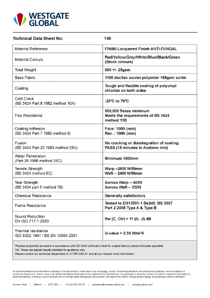 FR680 Technical Data Sheet