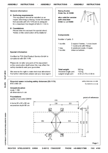 L6.10200 - Swing Scales - Assembly Instructions