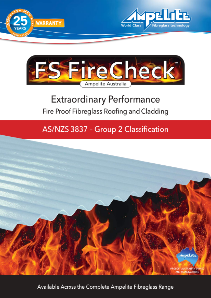 FS FireCheck - fire proof fibreglass roofing and cladding