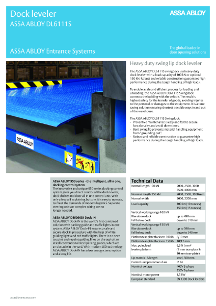 ASSA_ABLOY_DL6111S_Product_Leaflet