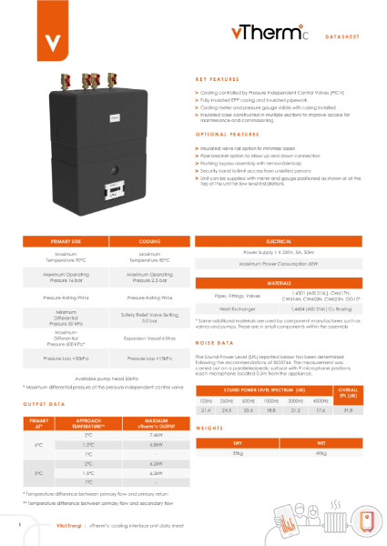 vTherm˚c Data Sheet