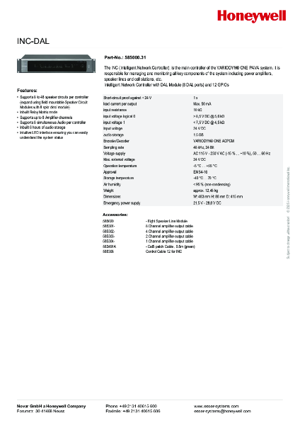 585000.31 INC DAL Network controller