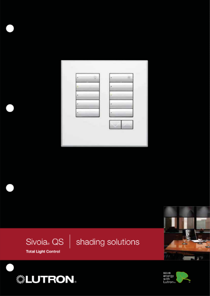 Roller blinds and Curtain tracks Shading solutions catalogue by Lutron