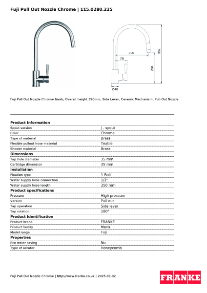 Product Sheet 115.0280.225