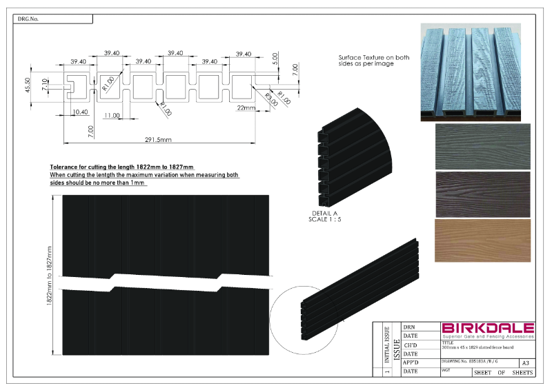 Slatted Fence Board