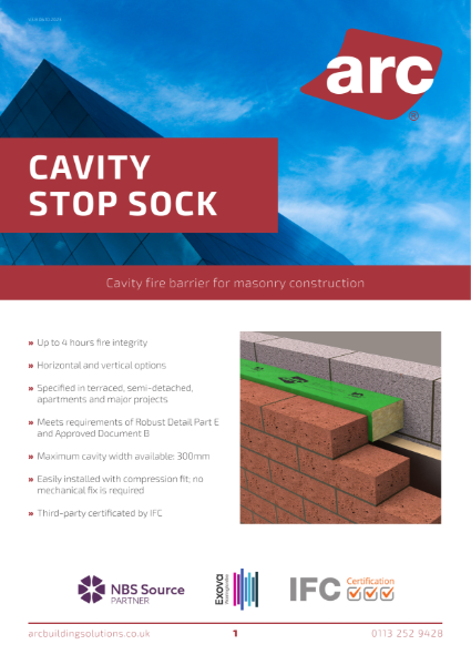 Cavity Stop Sock Data Sheet