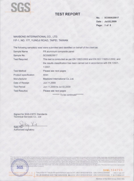 Alumtech Fire Rating Testing