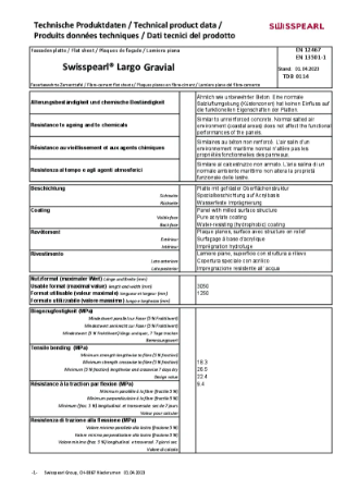 Swisspearl Gravial - Teknisk Datablad