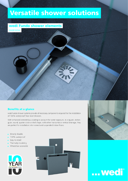 wedi Fundo overview flyer