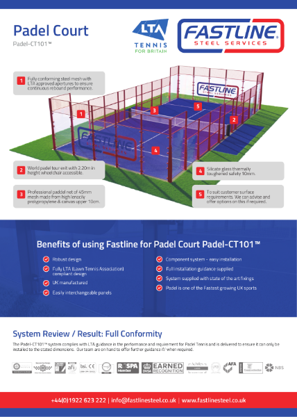 Datasheet - Fastline Padel-CT101