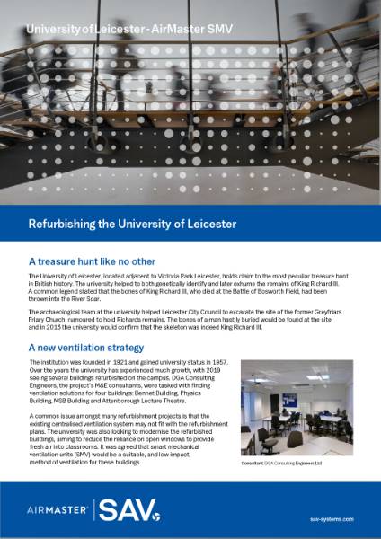 AirMaster Case Story University of Leicester