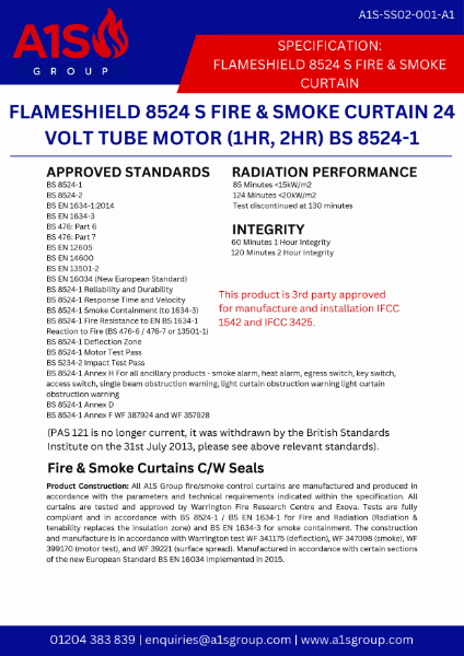 A1S Group Specification Sheet: Flameshield 8524 S