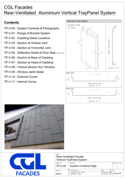Vertical TrayPanel  System Indicative Details