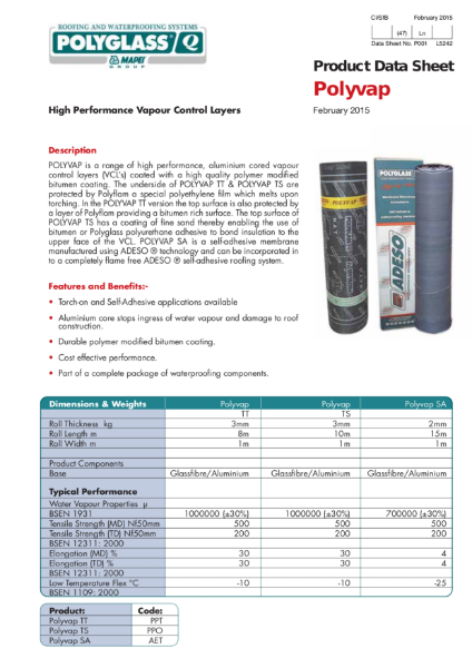 High Performance Vapour Control Layers - Polyvap