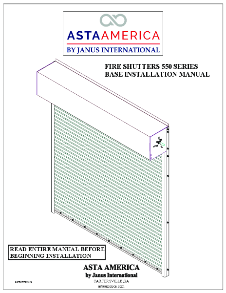 Series 550 Installation Instructions