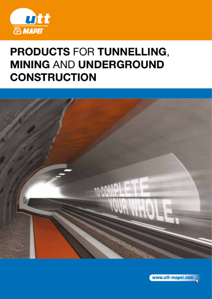 Products for Tunnelling, Mining and Underground Construction