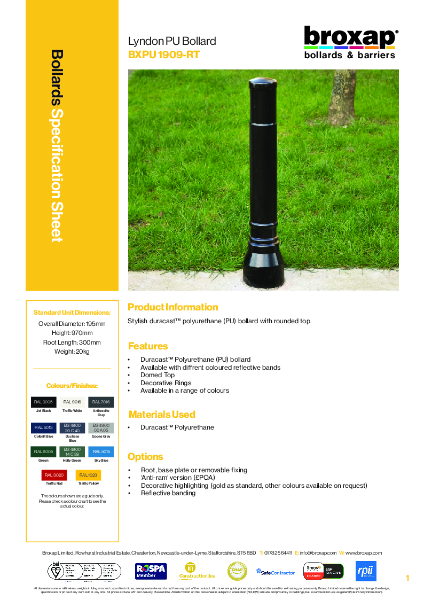 Lyndon Polyurethane Bollard