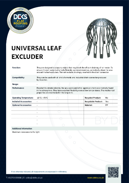 Universal leaf excluder