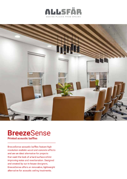 Specification Sheet for BreezeSense Ceiling Baffles