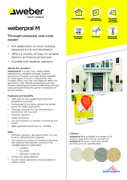 weberpral M - Technical datasheet