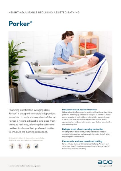 Arjo Height Adjustable Reclining Assesited Bath - Parker