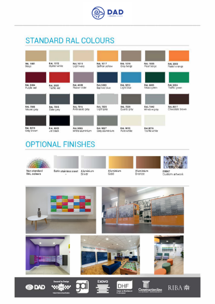 DAD UK - Standard RAL Colour Chart
