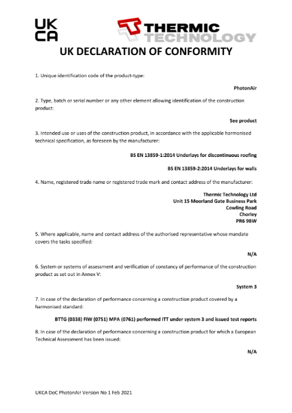 PhotonAir UKCA DoC