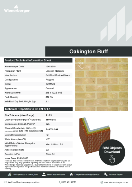 Oakington Buff Data Sheet