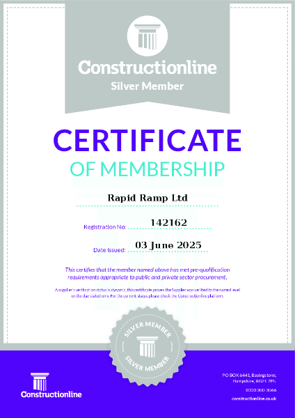 Constructionline Sliver Certificate