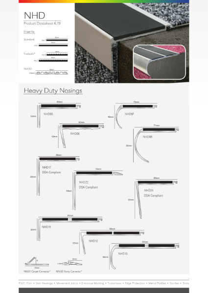 Aluminium Heavy Duty Stair Nosings (NHD)