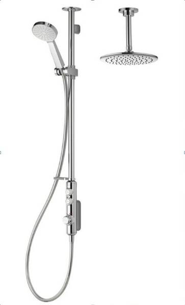 iSystem - Digital Exposed With Adjustable Head And Ceiling Fixed Drencher