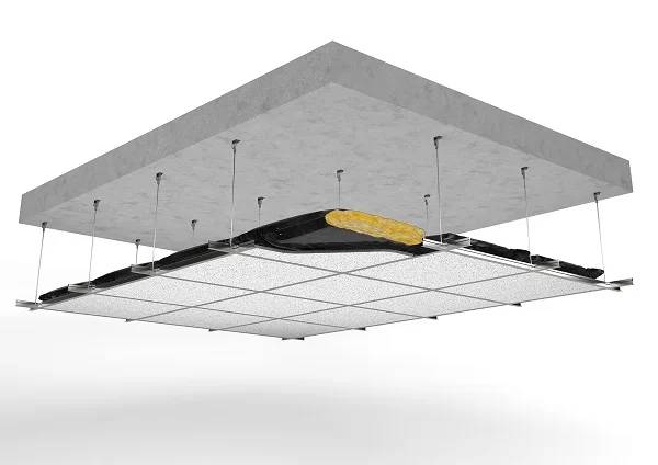 MP563 Black Polythene Enclosed Glass Wool Ceiling Pad - Thermal Ceiling Pad