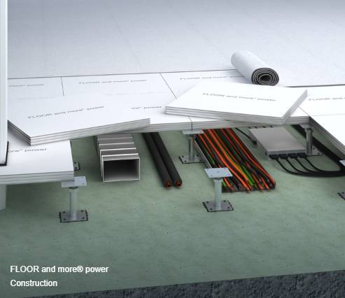 FLOOR and more® power YP 44 ST - Dry Hollow Floor System